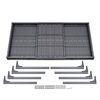 ​Masa de gradina DacEnergy©, constructie masiva si stabila din otel, blatul din plastic, extensibila, 180-240x89,5x72,5-76,3 cm, neagra-poza 2-Dacenergy.ro