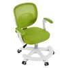 ​Scaun birou copii DacEnergy©, realizat din plasa si plastic, inaltimea reglabila a partii de sezut, suport pentru picioare, cotierele pliabile tapitate, 59 x 50 x 81-91 cm, verde si alb, Culoare: Alb, Verde-poza 3-Dacenergy.ro