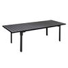 ​Masa de gradina DacEnergy©, constructie masiva si stabila din otel, blatul din plastic, extensibila, 180-240x89,5x72,5-76,3 cm, neagra-poza 4-Dacenergy.ro
