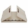 ​Dulap pliabil DacEnergy©, plastic, 3 zone de depozitare separate, cu usi transparente cu nervuri, manere, patru roti pivotante, 60,5 x 38 x 103,5 cm, alb si maro-poza 5-Dacenergy.ro