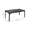 ​Masa de gradina DacEnergy©, constructie masiva si stabila din otel, blatul din plastic, extensibila, 180-240x89,5x72,5-76,3 cm, neagra-poza 5-Dacenergy.ro