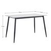 ​Masa de sufragerie DacEnergy©, blat solid, atemporal din piatra cu decor de marmura alba, picioarele din otel, pentru 4-6 persoane, 121 x 71 x 73 cm, neagra, Culoare: Alb, Negru-poza 7-Dacenergy.ro
