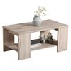 Masuta cafea DacEnergy©, material PAL melaminat, design simplu, doua blaturi, forma dreptunghiulara, finisaj stejar gri, dimensiuni  90.5 x 50.5 x 41.5 cm, 1C, Culoare: Stejar gri-poza 2-Dacenergy.ro