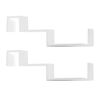Set polite DacEnergy©, realizat din MDF folie, 2 bucati, de perete, design inedit, 77x10x27,5 cm, alb-Dacenergy.ro