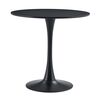 Masa bucatarie DacEnergy©, realizat din MDF negru, fixa, rotunda, design modern, diametru 80 cm, Culoare: Negru-Dacenergy.ro