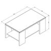​Masuta de living DacEnergy©, material PAL melaminat, doua blaturi, dreptunghiulara, stejar sonoma, 90.5 x 50.5 x 41.5 cm, 1C, Culoare: Stejar sonoma-poza 2-Dacenergy.ro