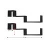 Set polite DacEnergy©, realizat din MDF folie, 2 bucati, de perete, design inedit, 77x10x27,5 cm, negru-poza 2-Dacenergy.ro