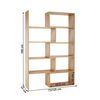 ​Etajera DacEnergy©, realizat din PAL laminat, multifunctionala, spatii multiple de depozitare, 73-125 x 24 x 188 cm, finisaj stejar artizan-poza 2-Dacenergy.ro