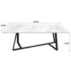 Masuta de living DacEnergy©, realizat din placaj, piatra sinterizata si otel carbon, forma dreptunghiulara, 120 x 60 x 42 cm, nuante de gri-poza 2-Dacenergy.ro