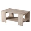 Masuta cafea DacEnergy©, material PAL melaminat, design simplu, doua blaturi, forma dreptunghiulara, finisaj stejar gri, dimensiuni  90.5 x 50.5 x 41.5 cm, 1C, Culoare: Stejar gri-Dacenergy.ro