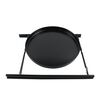 Masuta de cafea DacEnergy©, din metal, forma rotunda, cu blat adanc, picioare de sustinere, pliabila, 43 x 53.5 cm, negru-poza 2-Dacenergy.ro