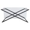 ​Masuta de cafea DacEnergy©, din MDF laminat, constructie metalica, dreptunghiulara, design geometric atragator, 100 x 50 x 47 cm, alba si neagra ​-poza 3-Dacenergy.ro
