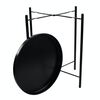 Masuta de cafea DacEnergy©, din metal, forma rotunda, cu blat adanc, picioare de sustinere, pliabila, 43 x 53.5 cm, negru-poza 3-Dacenergy.ro