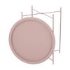 Masuta de cafea DacEnergy©, realizata din metal, design rustic, forma rotunda, 47 x 47 x 50.2, finisaj roz nude-poza 4-Dacenergy.ro