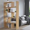 ​Etajera DacEnergy©, realizat din PAL laminat, multifunctionala, spatii multiple de depozitare, 73-125 x 24 x 188 cm, finisaj stejar artizan-poza 4-Dacenergy.ro