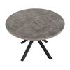 Masa bucatarie DacEnergy©, structura din MDF si metal, blatul realizat din MDF, stil industrial, fixa, gri carbon si negru, diametru 120 cm, Culoare: Gri, Negru-poza 5-Dacenergy.ro