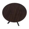 Masa bucatarie DacEnergy©, structura din MDF si metal, blatul realizat din MDF, stil industrial, fixa, stejar inchis si negru, diametru 120 cm, Culoare: Negru, Stejar inchis-poza 5-Dacenergy.ro