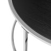 Set 2 masute de cafea DacEnergy©, baza din otel, blatul mesei MDF in decor negru cu desen din lemn, 90 x 46 cm, argintiu si negru, Culoare: Argintiu, Negru-poza 5-Dacenergy.ro