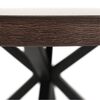 Masa bucatarie DacEnergy©, structura din MDF si metal, blatul realizat din MDF, stil industrial, fixa, stejar inchis si negru, diametru 120 cm, Culoare: Negru, Stejar inchis-poza 6-Dacenergy.ro