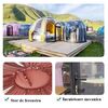 ​Casuta tip cupola DacEnergy©, realizata din policarbonat si aliaj aluminiu alb, banda luminoasa cu LED-uri, sistem de ventilare, plasa insecte, 3,6 x 2,8 m, draperie albastra, Forma	: Rotund, Culoare: Alb, Albastru-poza 9-Dacenergy.ro