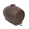 Butoi plastic alimentar, inchidere etansa, garnitura de cauciuc, capac filetat, canea pentru golire, aerisitor, 400 litri, 105 x 80 x 90 cm, maro, Capacitate: 400 l-Dacenergy.ro