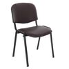 Scaun DacEnergy©, realizat din imitatie piele, cadru din teava de otel, 84x53x53 cm, fix, aspect clasic, maro inchis-poza 2-Dacenergy.ro