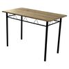 ​Set de sufragerie DacEnergy©, constructie metalica, blatul mesei si sezutul scaunelor sunt realizate din MDF, 4 scaune, o masa, 110 x 60 x 74 cm, stejar deschis si negru-poza 5-Dacenergy.ro