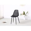 ​Scaun bucatarie / living DacEnergy©, realizat din metal si plastic, fix, 37 x 53 x 86 cm, finisaj negru-poza 6-Dacenergy.ro