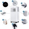 Aer conditionat portabil, 5 in1,  raceste, uscare, ventilatie, mod noapte, mod auto, aplicatia Tuya, Wi-Fi, afisaj LCD si panou de control tactil, functia de pornire automata, 2900 W-poza 7-Dacenergy.ro