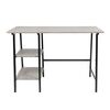 Birou DacEnergy©, structura din metal, blat din MDF, 105 x 71.5 x 47 cm, 2 rafturi, negru si gri-Dacenergy.ro