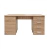 Birou DacEnergy©, din PAL melaminat, dulapior cu usa, 4 sertare, modern, stejar sonoma, 135 x 75.5 x 50 cm-Dacenergy.ro