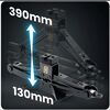 ​Cric auto trapezoidal, otel gros acoperit cu pulbere, capac protector din cauciuc, baza antiderapanta, 2 tone, pentru portbagaj, inaltime reglabila 13 cm–39 cm-poza 10-Dacenergy.ro