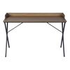 Birou DacEnergy©, structura din metal, blat din PAL melaminat, design simplu, 120 x 50 x 81 cm, finisaj maro si negru-Dacenergy.ro