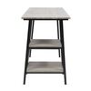 Birou DacEnergy©, structura din metal, blat din MDF, 105 x 71.5 x 47 cm, 2 rafturi, negru si gri-poza 2-Dacenergy.ro