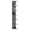 ​Polita suspendata DacEnergy©, DTD laminat, de perete, spatiu de depozitare deschis, 30 x28 x190 cm, grafit-poza 2-Dacenergy.ro