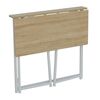 Birou DacEnergy©, structura din metal, blat din PAL melaminat, pliabil, 80 x 74 x 44 cm, finisaj alb si stejar-poza 2-Dacenergy.ro