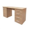 Birou DacEnergy©, din PAL melaminat, dulapior cu usa, 4 sertare, modern, stejar sonoma, 135 x 75.5 x 50 cm-poza 3-Dacenergy.ro
