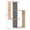 ​Polita suspendata DacEnergy©, DTD laminat, spatiu de depozitare deschis, design modern, 62 x 22 x 100 cm, stejar artisan si grafit-poza 4-Dacenergy.ro