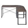 Birou DacEnergy©, pe colt, structura din metal, blat din PAL melaminat, asamblare usoara, design industrial, 123 x 72 x 103 cm, finisaj maro inchis si negru-poza 5-Dacenergy.ro