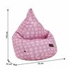 Fotoliu Puf DacEnergy©, confectionat din material textil, umplut cu bilute de polistiren, 75x110x75 cm, cu model, violet si roz-poza 6-Dacenergy.ro
