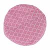 Fotoliu Puf DacEnergy©, confectionat din material textil, umplut cu bilute de polistiren, 60x50x60 cm, cu model, alb si roz-poza 6-Dacenergy.ro