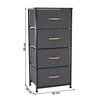 Comoda DacEnergy©, constructie metalica, 4 sertare de panza, 45 x 95 x 30 cm, negru si gri inchis-poza 7-Dacenergy.ro