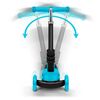 Trotineta pentru copii 3in1, constructie moderna si sigur, cos in forma de gargarita, detasabil, iluminare LED colorata a rotilor din fata, turcoaz-poza 10-Dacenergy.ro