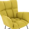 Fotoliu balansoar DacEnergy©, structura metalica, finisaj negru, picioare balansabile din lemn cu finisaj natur, tapitate cu material textil fistic, 58x89x96 cm-poza 3-Dacenergy.ro