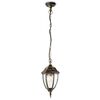 Pendul de exterior Smarter, dispersoare din sticla, E27, IP44, finisat negru antic cu patina aurie-Dacenergy.ro