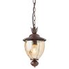 Pendul de exterior Smarter, structura din metal, dispersor din sticla tip „water glass'' culoare cognac, IP33, E27, 42W-Dacenergy.ro