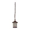 Pendul de exterior Klausen, structura din aluminiu, abajur din sticla translucida, inaltimea reglabila intre 500 si 980 mm, dulie E27, IP44,  finisaj maro-Dacenergy.ro