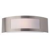 Aplica pentru exterior Smarter, realizat din policarbonat opal, partea frontala din inox, dulie E27, IP44, putere maxima de 15W, 318 x 90 x 100 mm-Dacenergy.ro