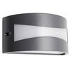Aplica pentru exterior Smarter, dispersorul realizat din policarbonat opal, lumina calda, 10W, flux luminos de 610 lumeni, IP54, gri inchis-Dacenergy.ro