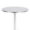 ​Masa DacEnergy©, realizata din otel inoxidabil, forma rotunda, fixa, 2 persoane, interior / exterior, diametru de 70 cm, argintiu, Numar persoane	: 2, Culoare: Argintiu-poza 2-Dacenergy.ro